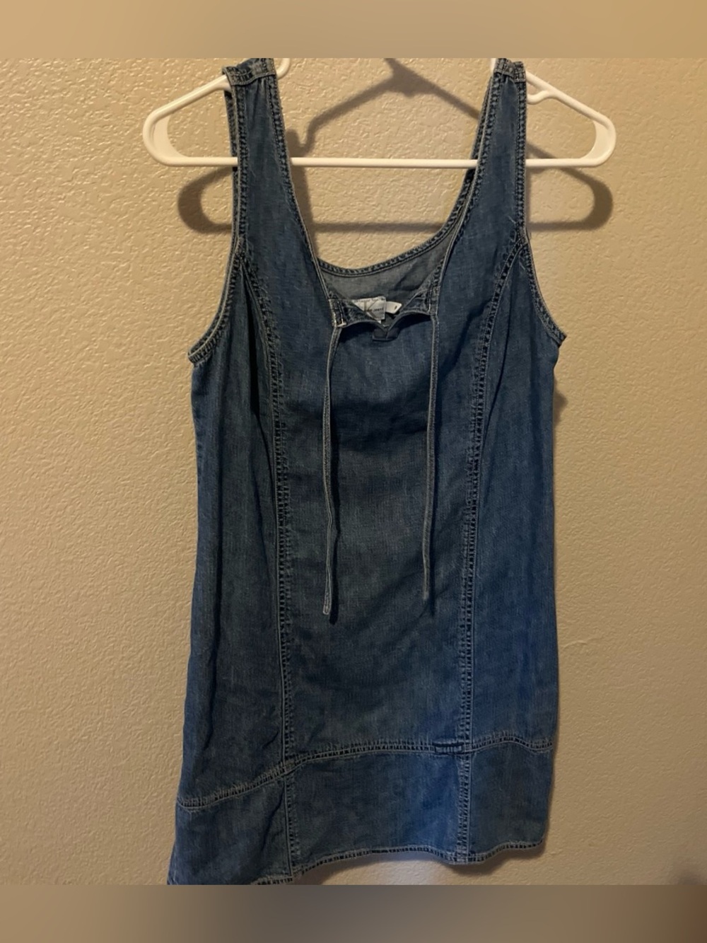 Calvin Klein Jeans Sleeveless Denim Mini Dress - Blue